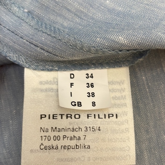 Shirtdress in mid-blue. Great for layering too. - Picture 5 of 6